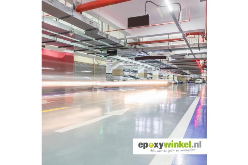 Foto van een garage voorzien van een coating