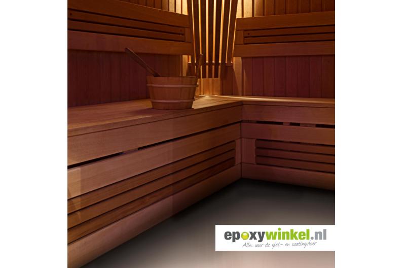gietvloer in een sauna