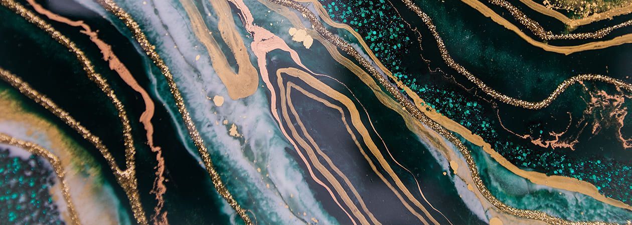 Epoxy bartop met metallic effect