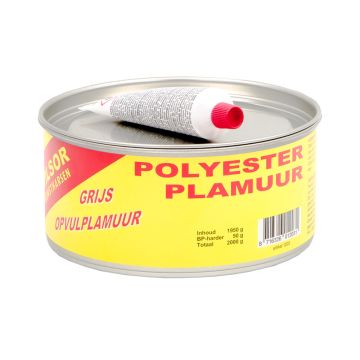 Polyesterplamuur grijs set 2.00 kg