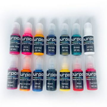 PourPoxy Transparant Pigment 14-delige set