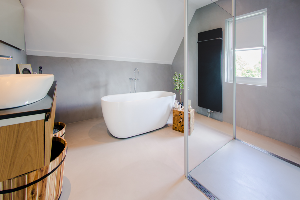beton cire in de badkamer