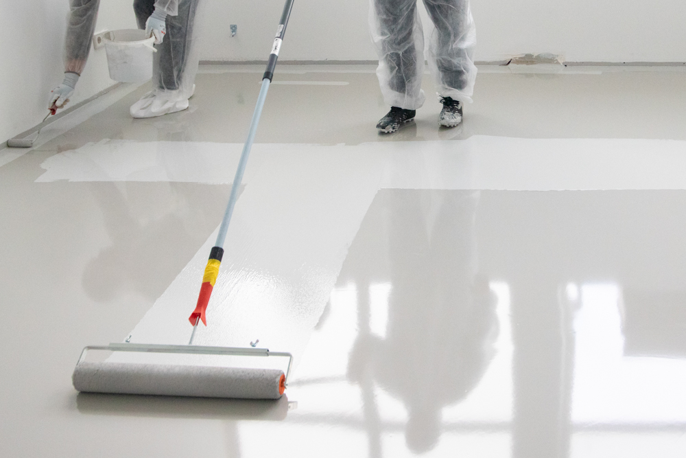 aanbrengen gietvloer topcoating