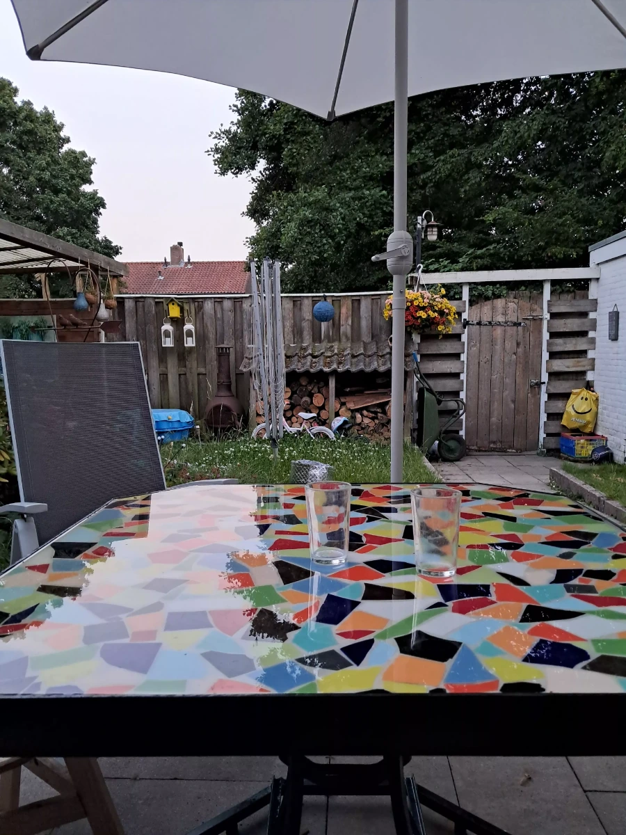 mozaïektafel tuin